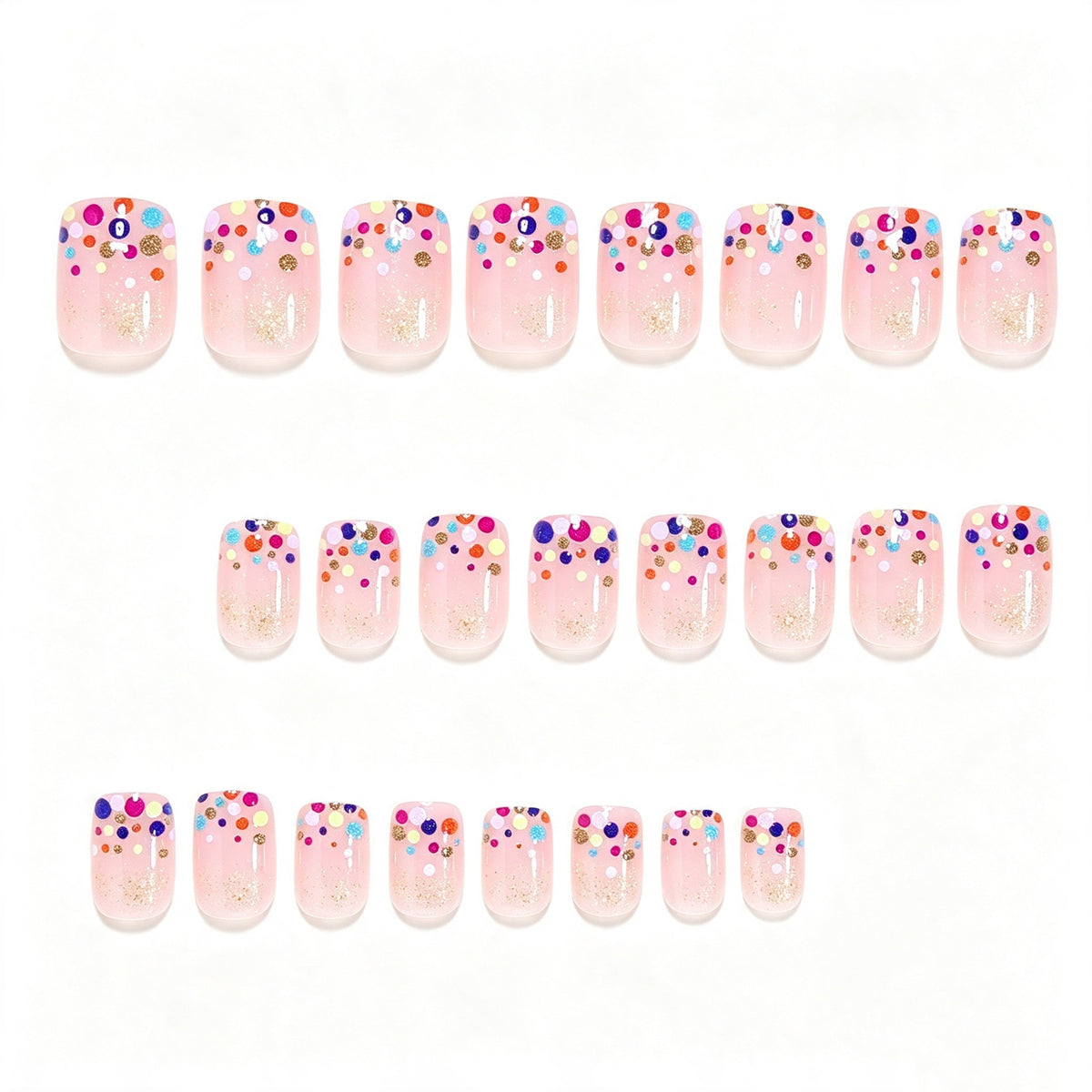 Decorative Dot Pattern Press-On Nail Art Acalora