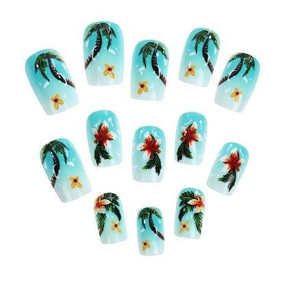 Nail Art Design with tropical motifs Acalora