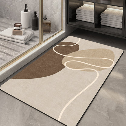 Abstract Pattern Non-Slip Bath Mat Acalora