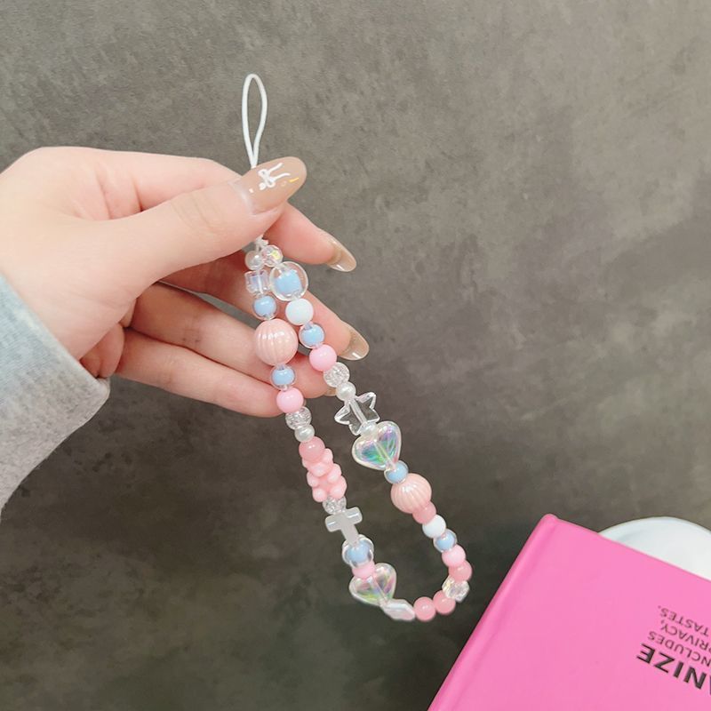 Colorful Beaded Phone Charm Acalora