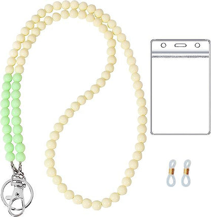 Beaded Lanyard with ID Holder Acalora
