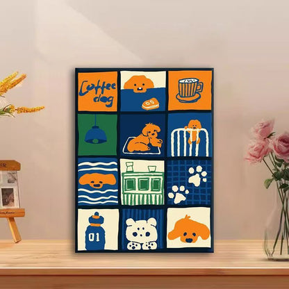 Playful Cat Comic Canvas Art