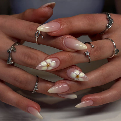 Floral Press-On Nail Kit Acalora