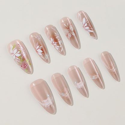 Floral-Inspired Press-On Nail Enhancements Acalora