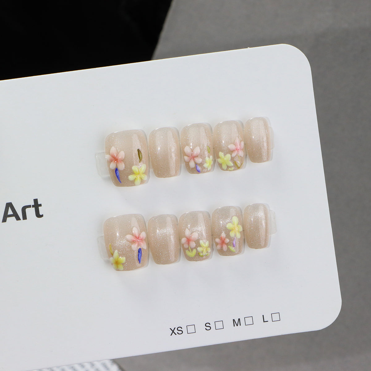 Creatively Designed Floral Press-On Nail Set Acalora
