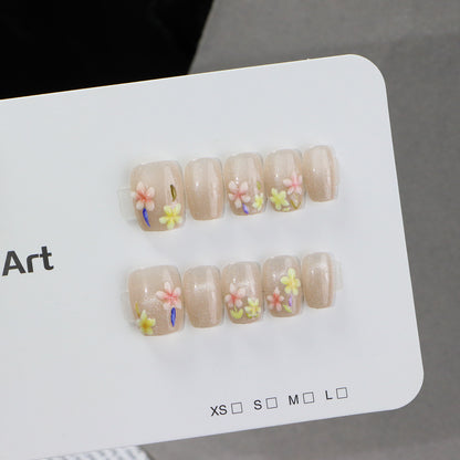 Creatively Designed Floral Press-On Nail Set Acalora
