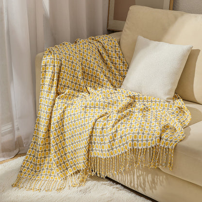 Unisex Houndstooth Pattern Cozy Throw Blanket