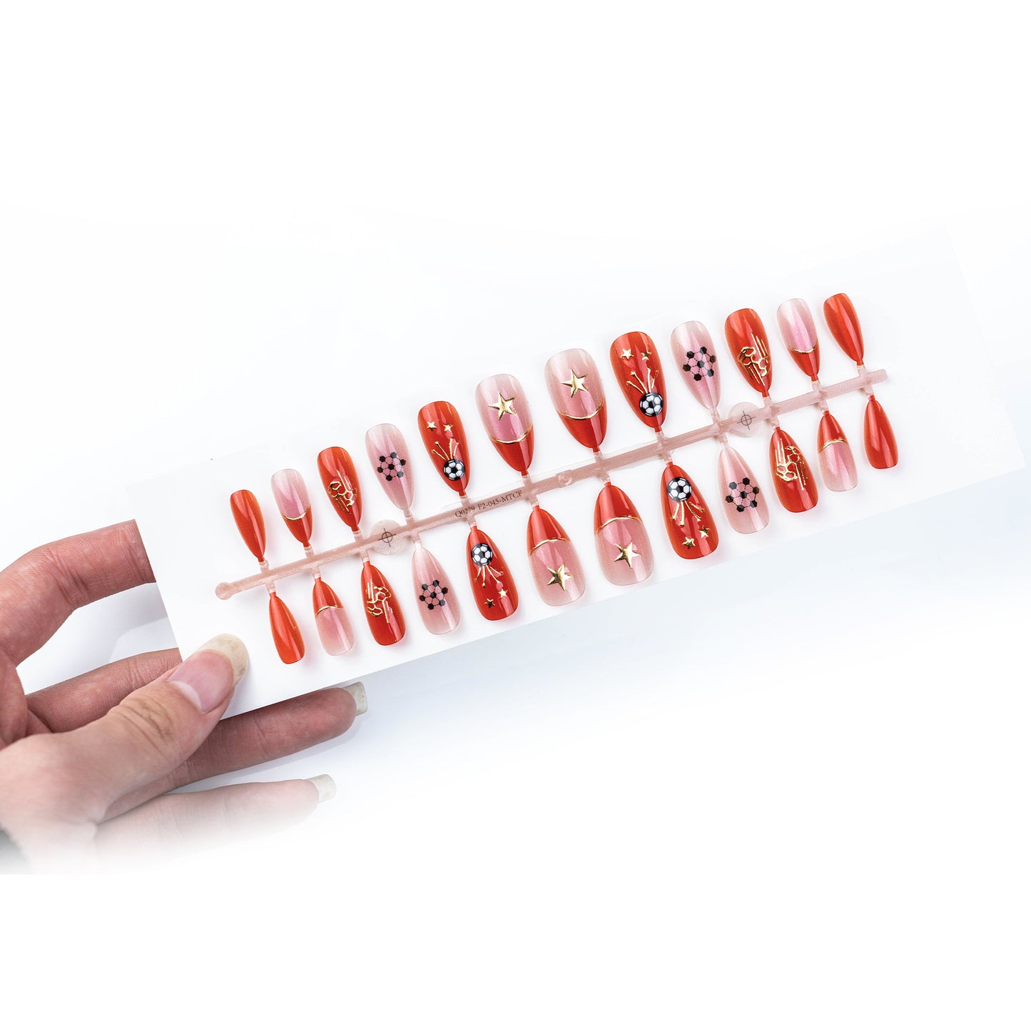 Glamorous Sporty Artificial Nail Set Acalora