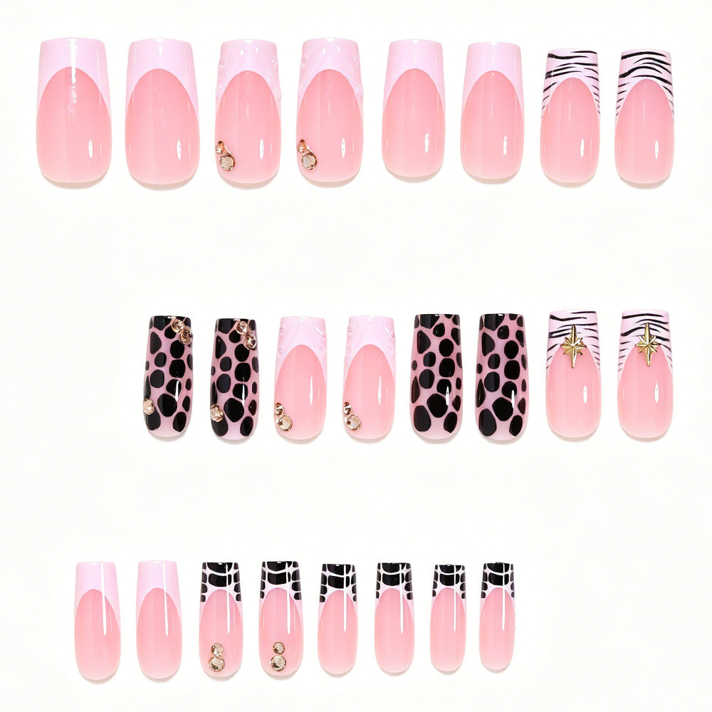 Creative Abstract Press-On Nail Art Set Acalora