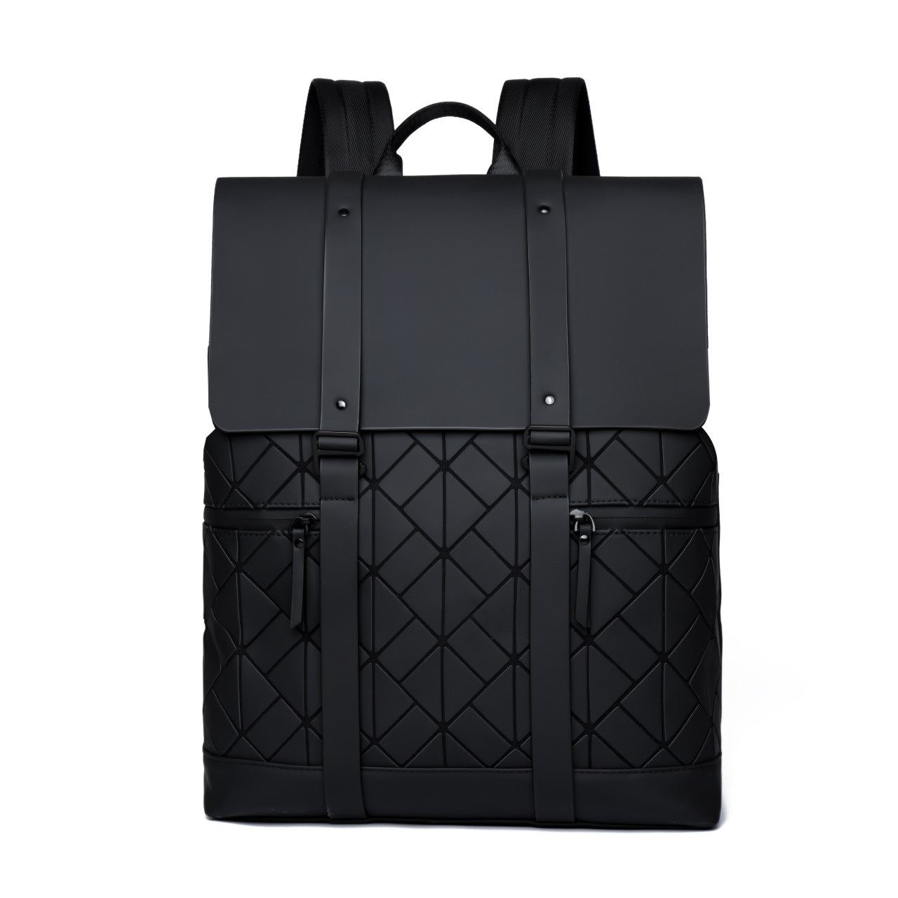 Geometric Pattern Rolltop Backpack Acalora