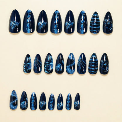 Artistic Stiletto Press-On Nail Art Set Acalora