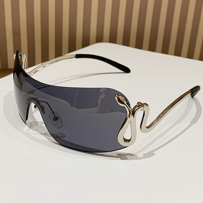 Women's Fashion Oversized Sunglasses with Innovative Metal Frame and Unique Design Bowlift