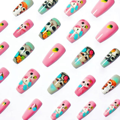 Playful 3D Animal Nail Art Acalora