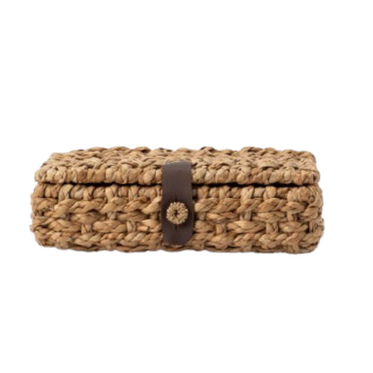 Handcrafted Storage Box Made of Braided Natural Material Acalora