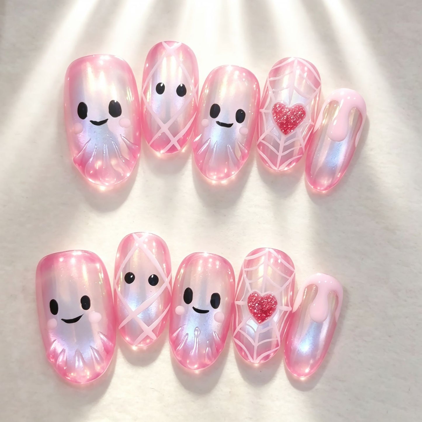 Whimsical Character Press-On Nail Art Set Acalora