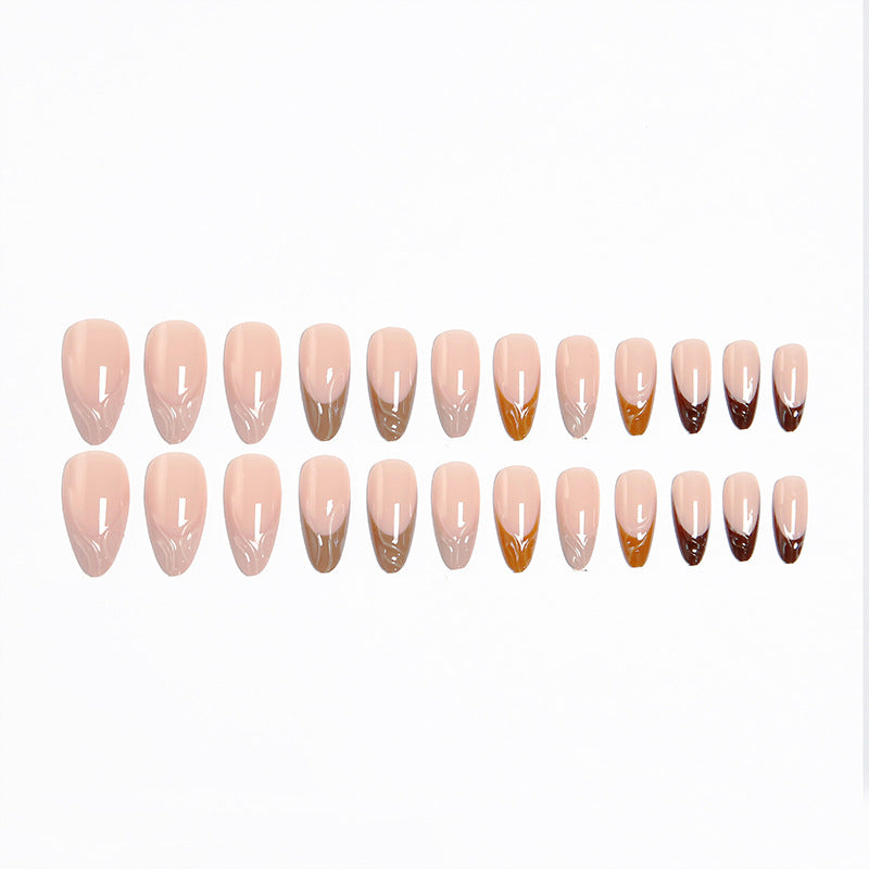 Acrylic nail set with elegant marble pattern and glossy finish Acalora