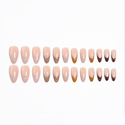 Acrylic nail set with elegant marble pattern and glossy finish Acalora