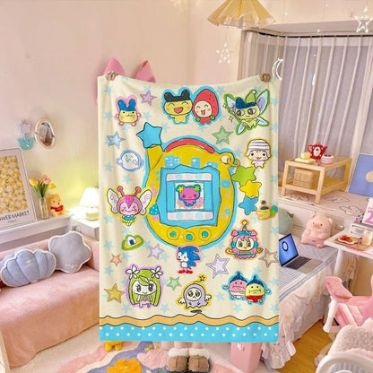 Cartoon-Themed Cozy Throw Blanket
