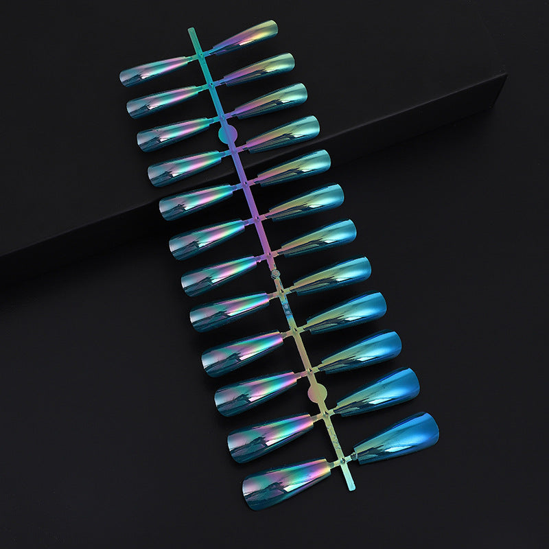 Artifical nails in modern holographic design Acalora