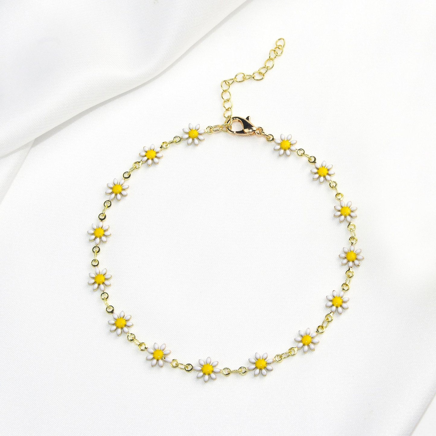 Colorful Floral Chain Bracelet Acalora