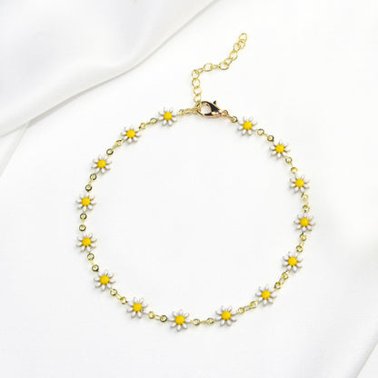 Colorful Floral Chain Bracelet Acalora