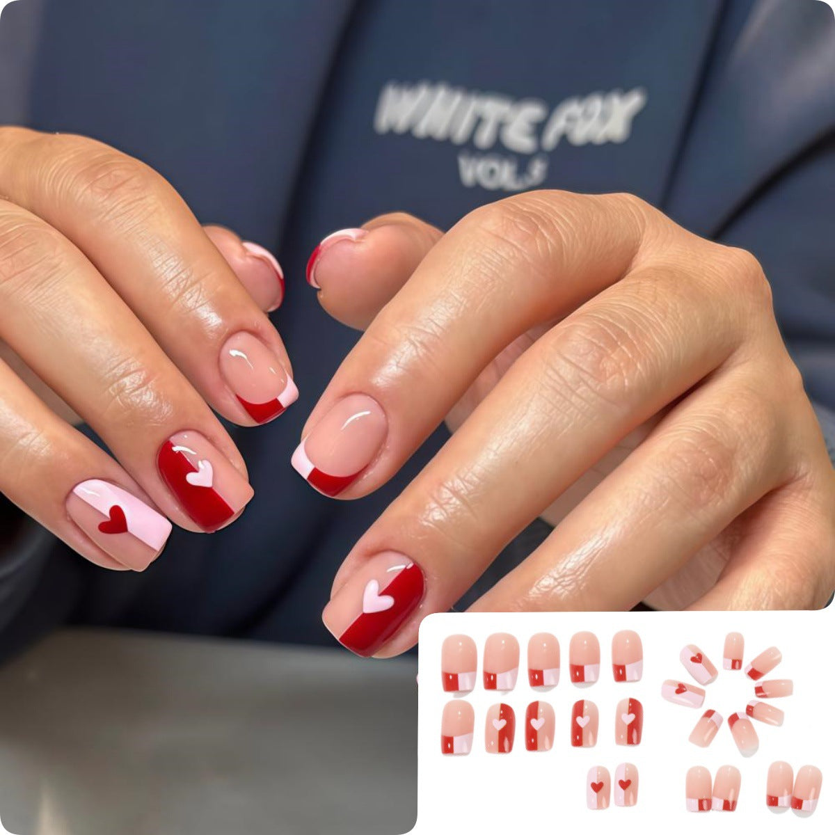 Artistic Heart Motif Art Nails Acalora