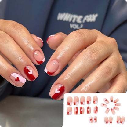 Artistic Heart Motif Art Nails Acalora