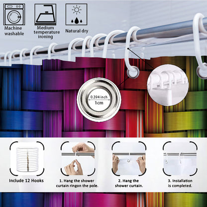 Digital Cube Pattern Bathroom Set