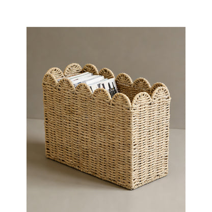 Decorative storage basket with waved edge Acalora
