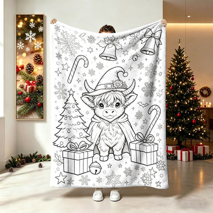 Unisex Cozy Artistic Animal Print Blanket