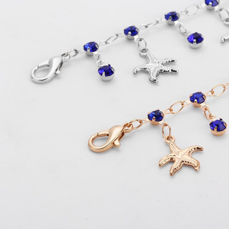 Starfish Charm Anklet Acalora
