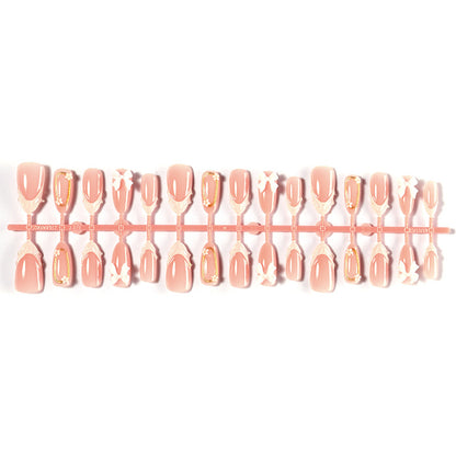 Elegant 3D Floral Press-On Nail Art Set Acalora