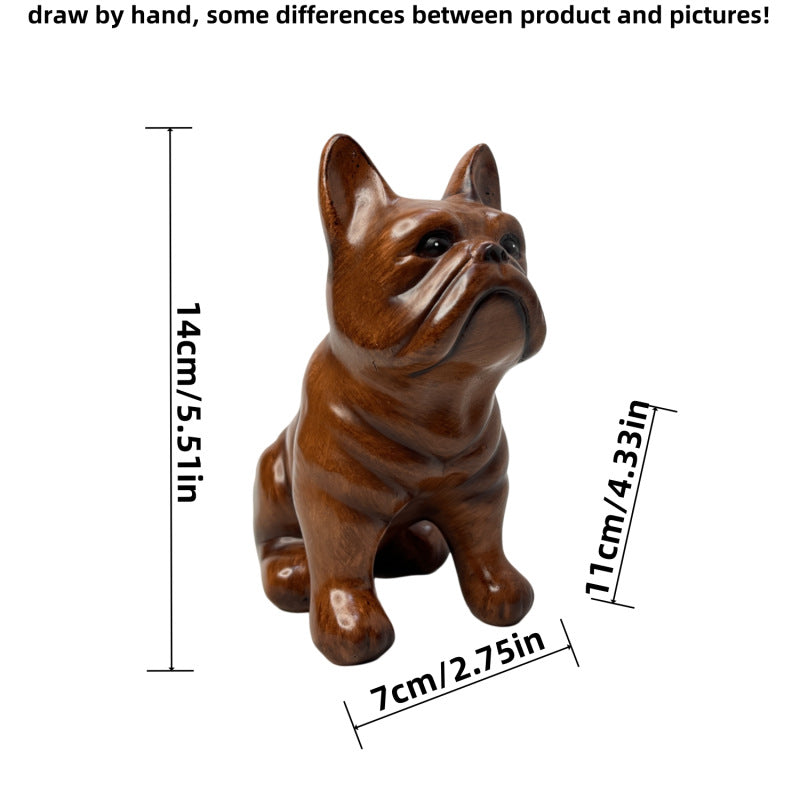 Creative bulldog figurine made of hand-painted resin Acalora
