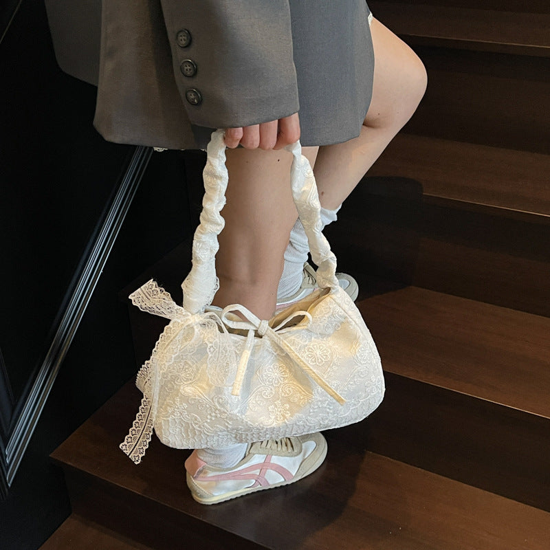 Vintage Lace Drawstring Bag Acalora