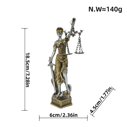 Elegant statue of Justitia in artistic details Acalora