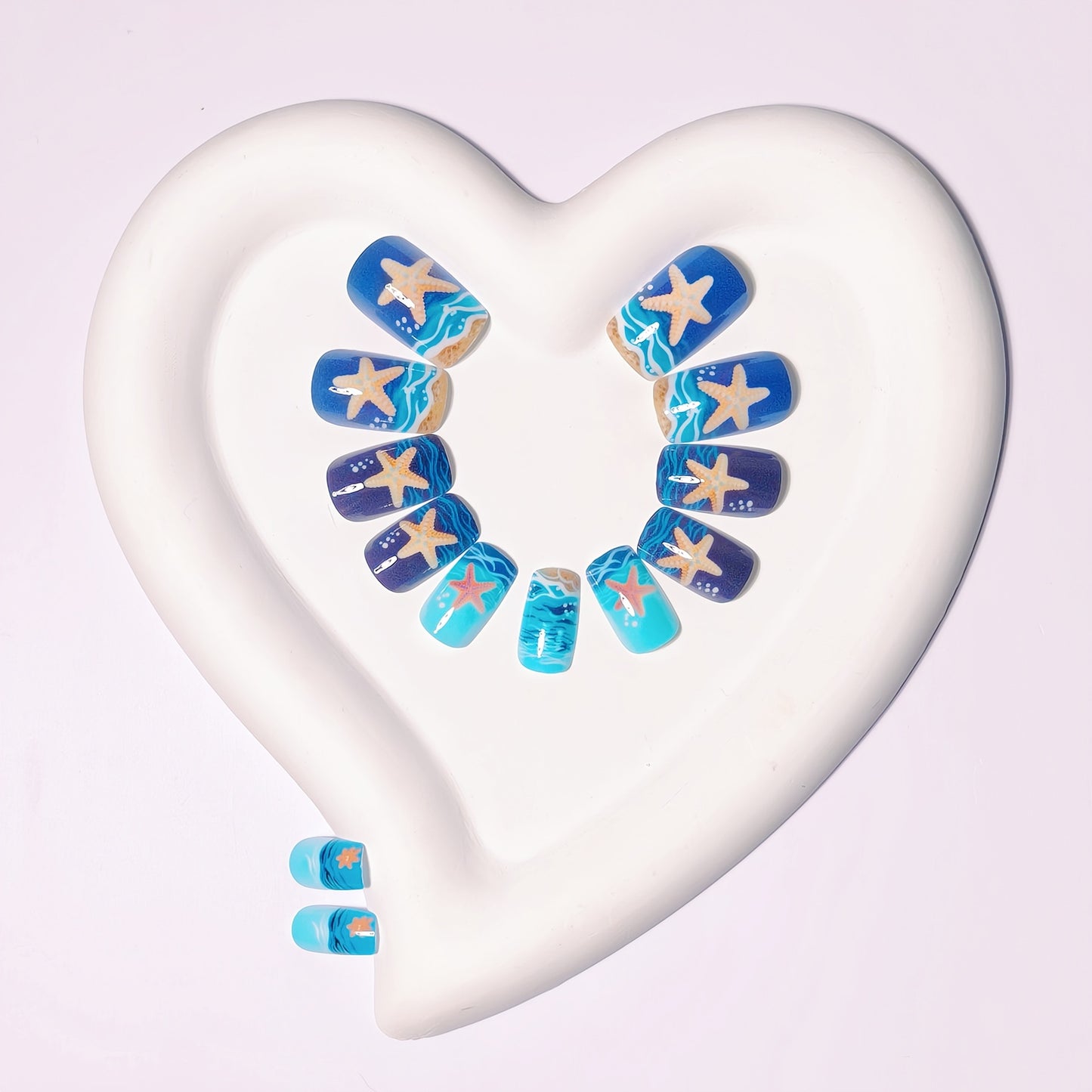 Nautical Themed 3D Acrylic Nail Art Acalora