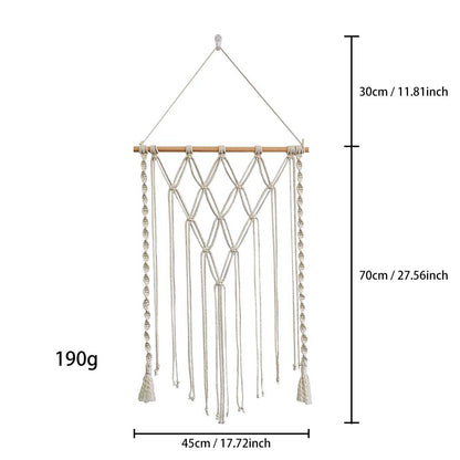 Macrame Wall Hanging with Elegant Fringes and Artistic Design
