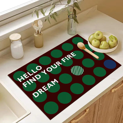 Playful Textured Kitchen Mat Acalora
