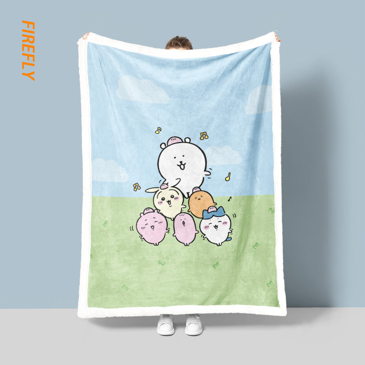 Unisex Cartoon-Themed Fleece Throw Blanket