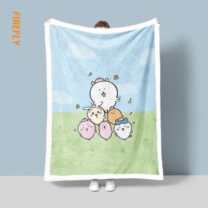 Unisex Cartoon-Themed Fleece Throw Blanket