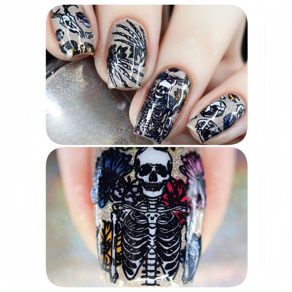 Creative Skeleton Nail Design Acalora