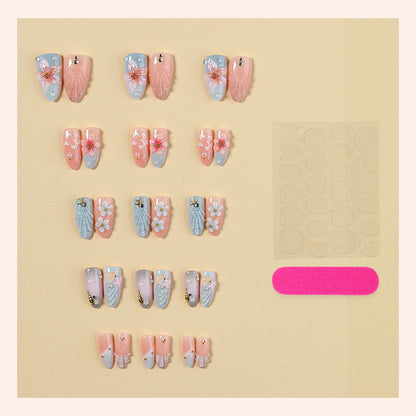 Artistic Ocean-Themed Press-On Nail Set Acalora