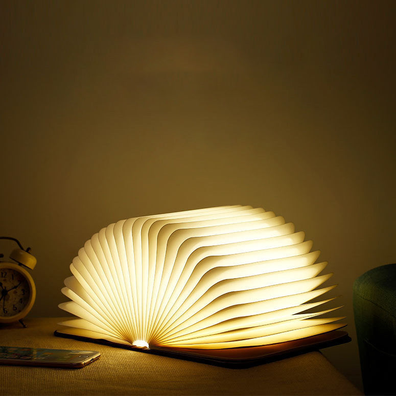 Skanto | 📖 Wooden Book Lamp - Desk Study Gift Decor Light