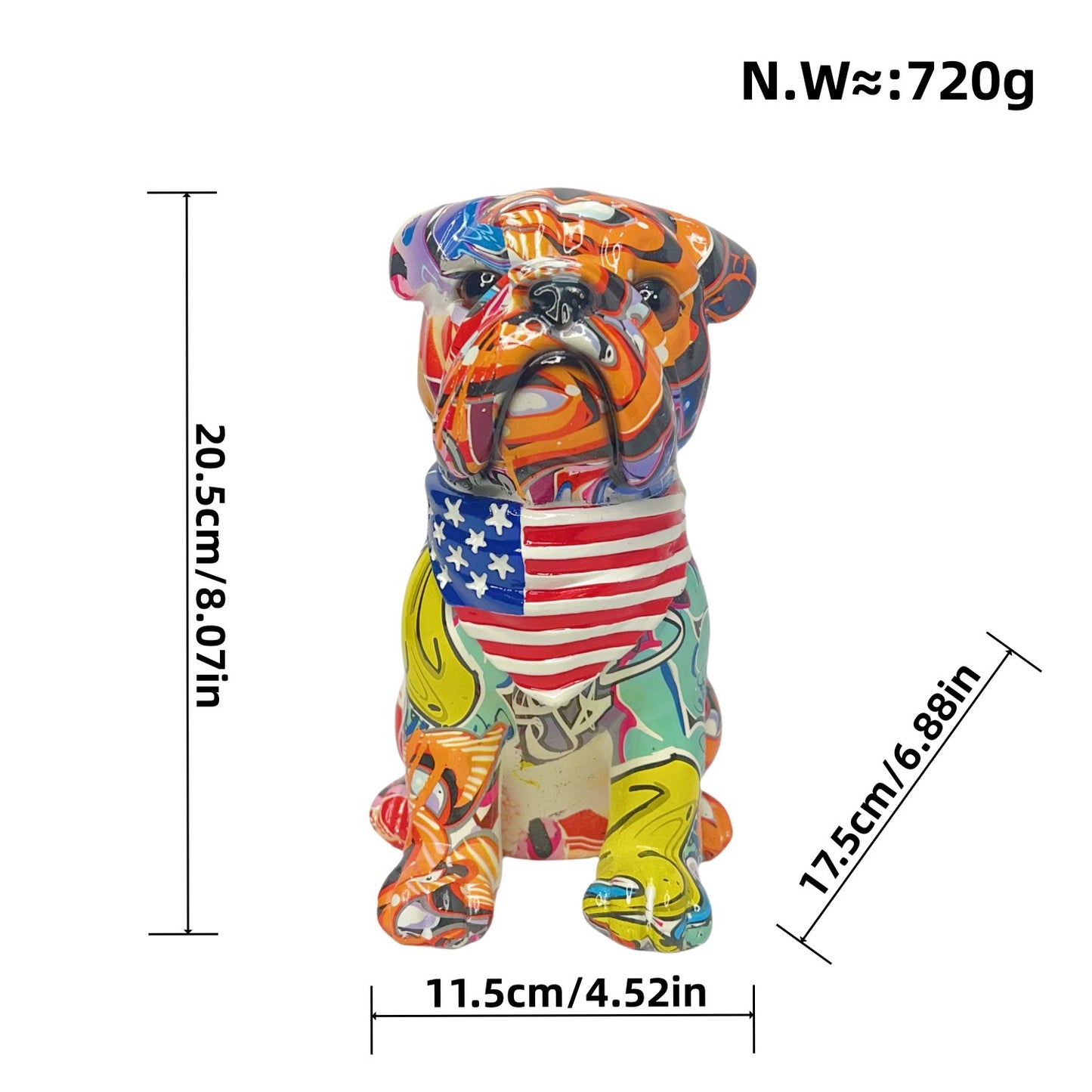 Colorful decorative figure of a dog in modern design Acalora