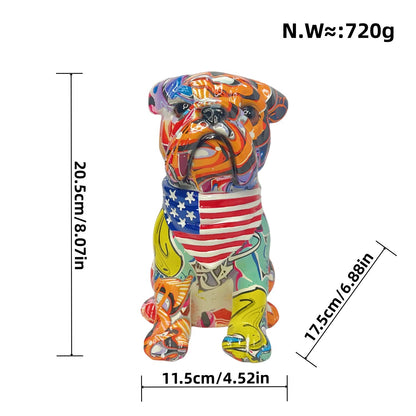 Colorful decorative figure of a dog in modern design Acalora