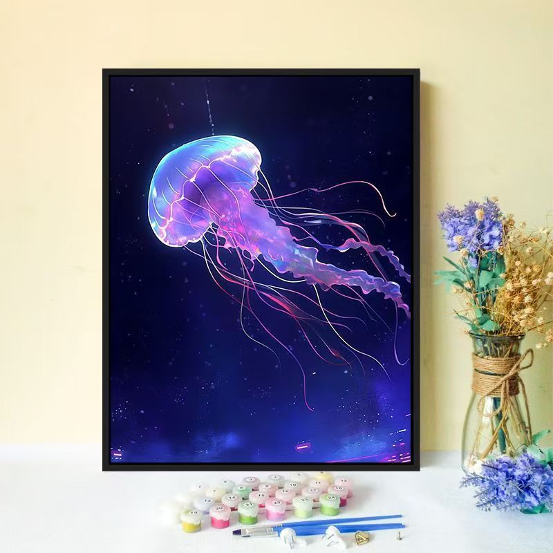 Jellyfish-Inspired Canvas Wall Art
