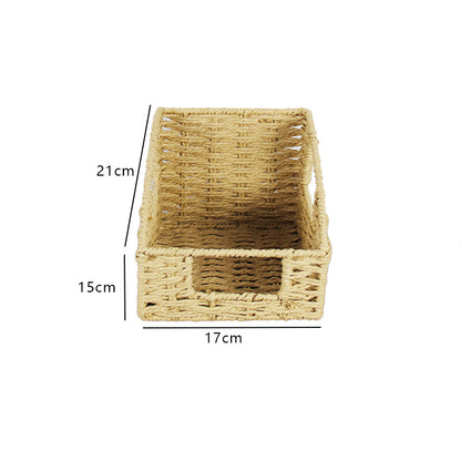 Natural Fiber Rectangular Storage Basket Acalora