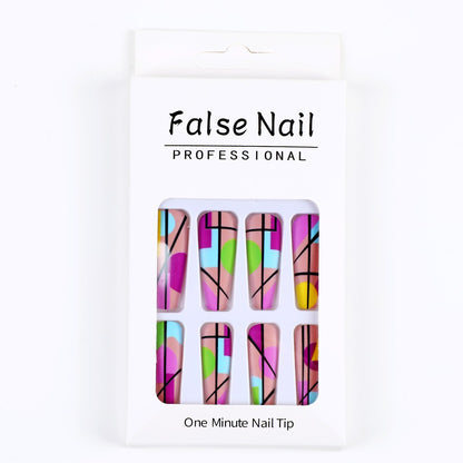 Artificial nails in modern geometric design Acalora