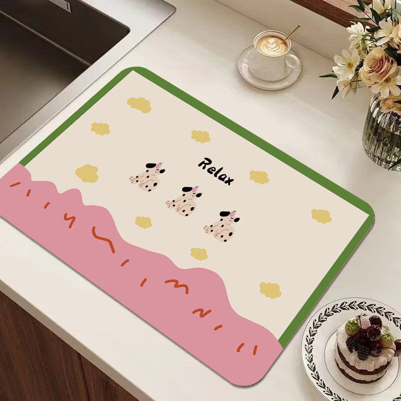 Cute Cartoon Food-Themed Kitchen Mat Acalora