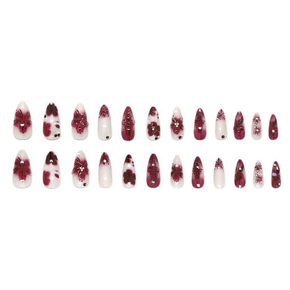 Floral 3D Press-On Nail Set Acalora